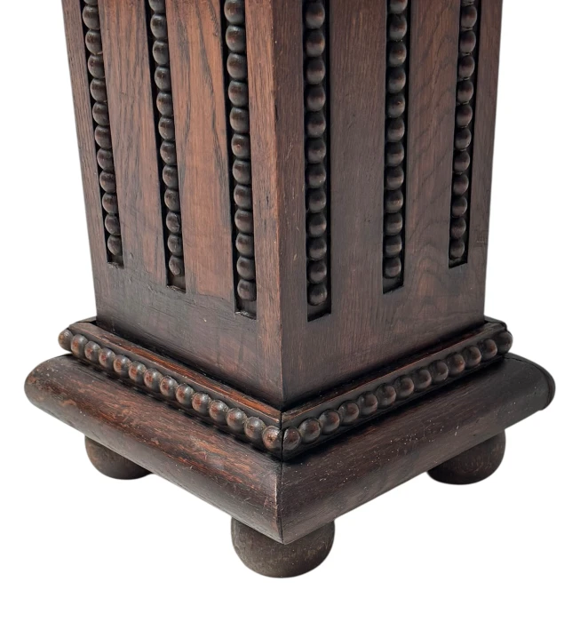 French Art Deco Pedestal with Multi-Colored Marble Top, 1930s